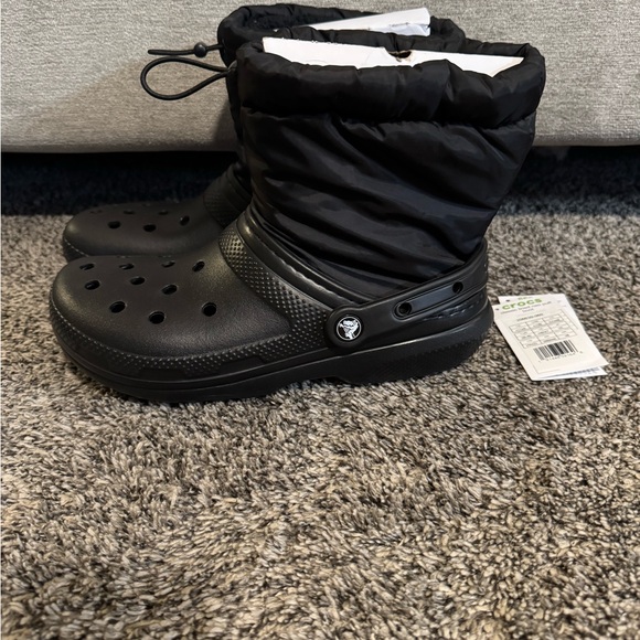 NEW NWT Crocs Classic Lined Neo Puff Boots 'Black 9 winter snow - Picture 7 of 10